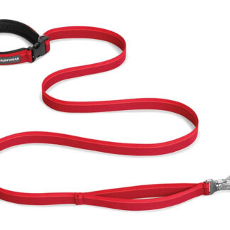 Vodítko pre psy Ruffwear Flat Out Leash-red-currant-25mmx180cm