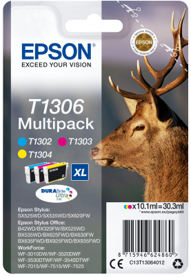 Epson Multipack 3-colours T1306 DURABrite UltraInk